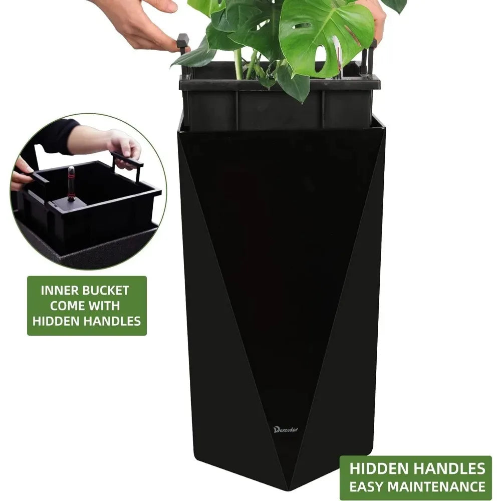 24-Inch Tall Self-Watering Planter - Indoor/Outdoor Elegance for Your Plants!